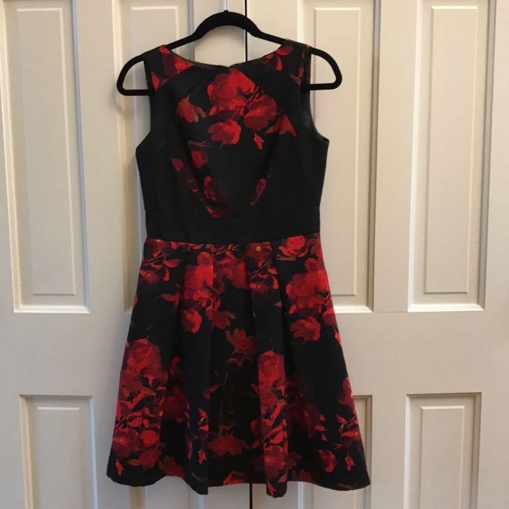 Nordstrom Black & Red Flower Dress